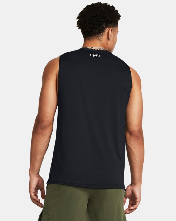 เสื้อแขนกุด UA RUSH™ Energy สำหรับผู้ชาย in Black image number 1
